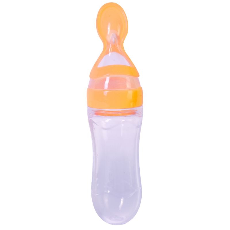 Colher Mamadeira de Silicone Para Bebês